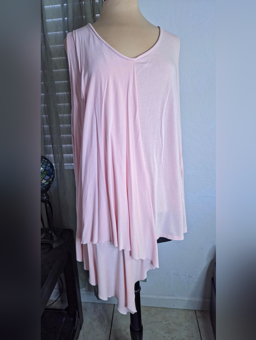 Torrid Pink Super Soft Asymmetrical Hanky Hem Tunic Top Tank #0439